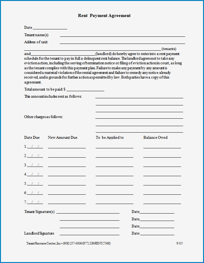 Free Printable Payment Agreement Template