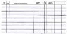 Personal Financial Transaction Register Template Sample