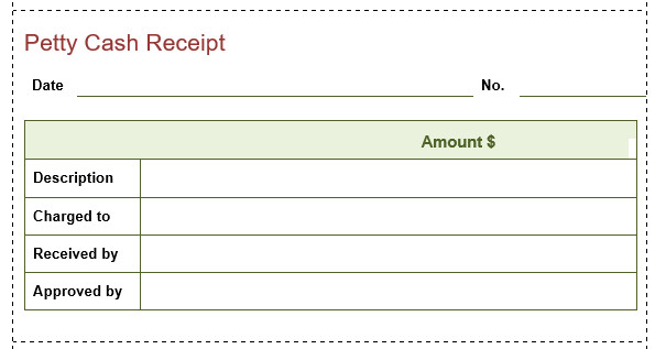 Free Printable Petty Cash Receipt Template