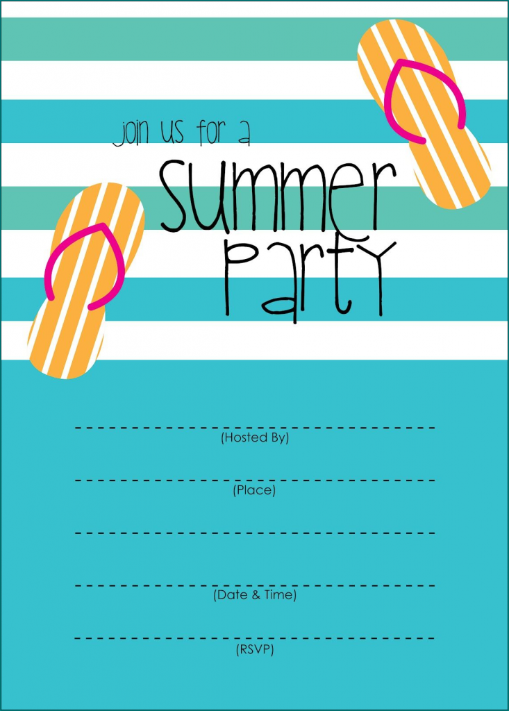 Pool Party Invitation Template Sample x