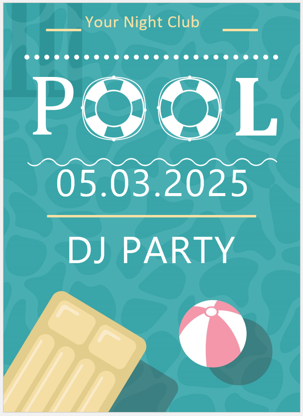 Pool Party Invitation Template