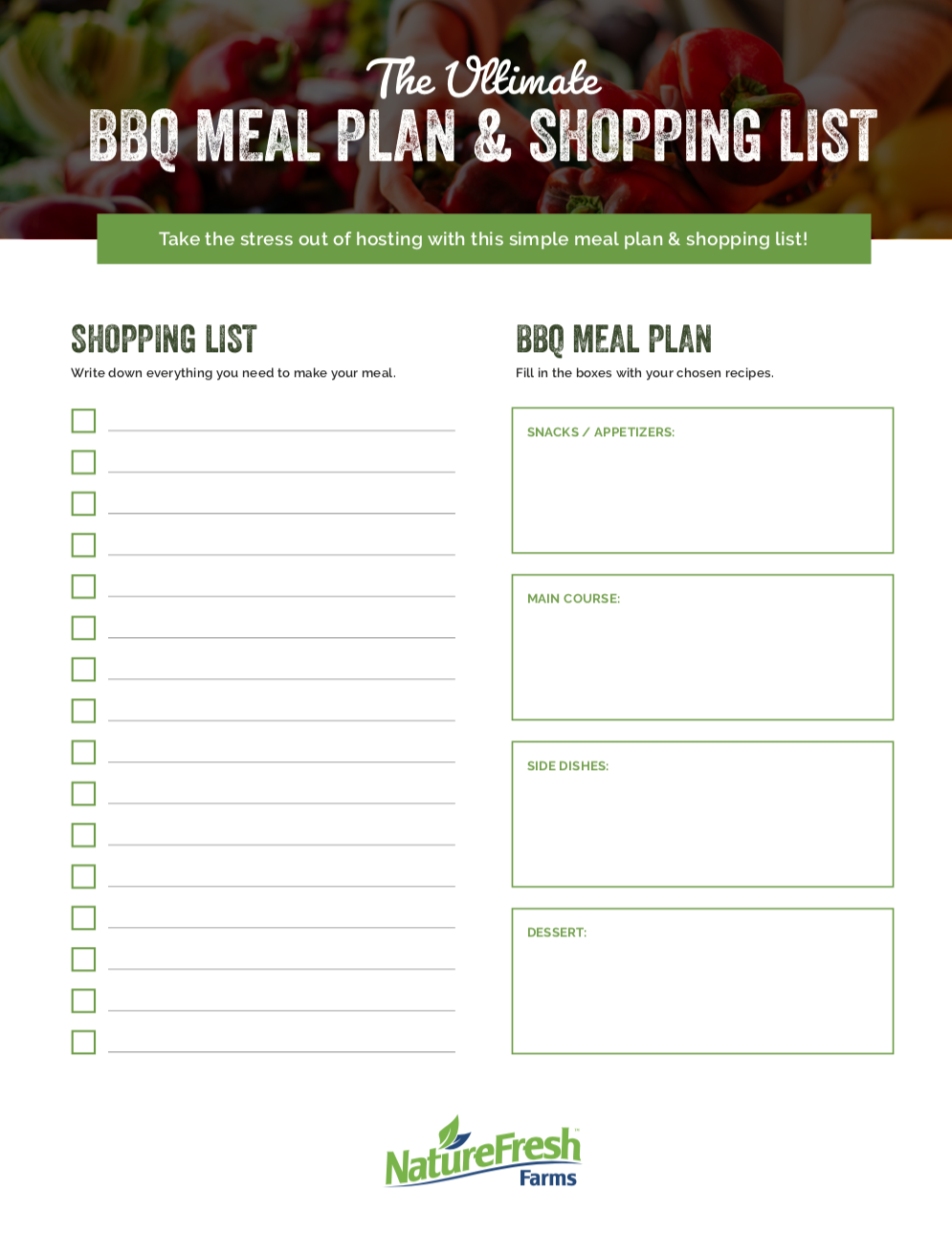 Printable BBQ Party Budget Worksheet Template