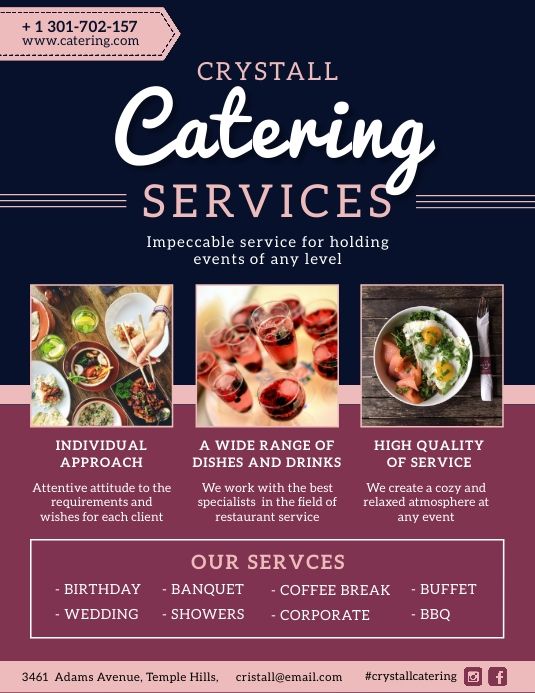 Printable Catering Flyer Template Sample