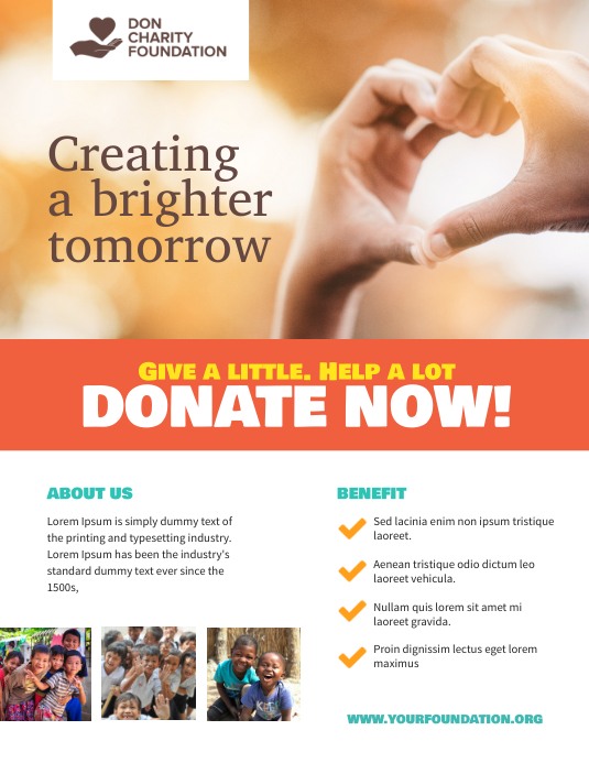 Printable Charity Flyer Template Example