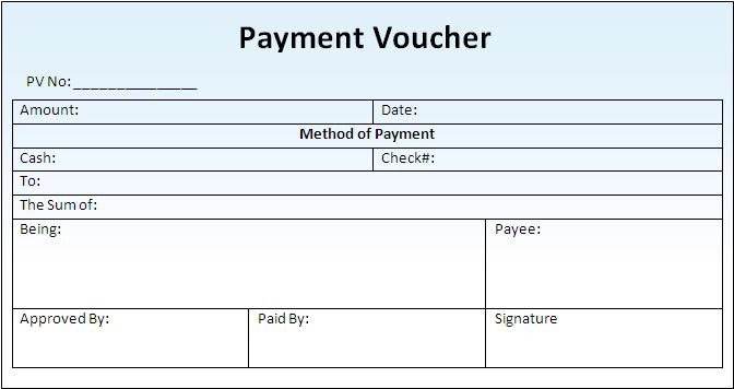 Printable Check Voucher Template Sample