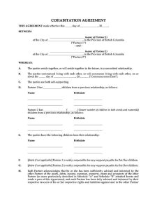 Free Cohabitation Agreement Template