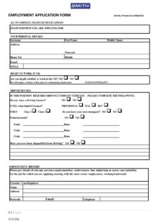 Printable Employment Application Template Sample