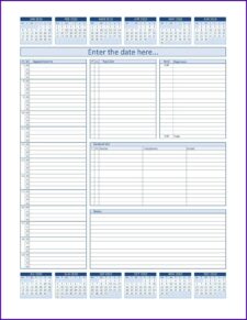 Printable Franklin Planner Template Sample