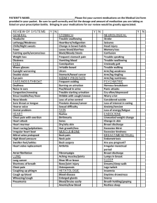 Printable General Symptom Checklist Template | Templateral