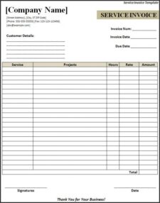 Printable Itemized Receipt Template Sample