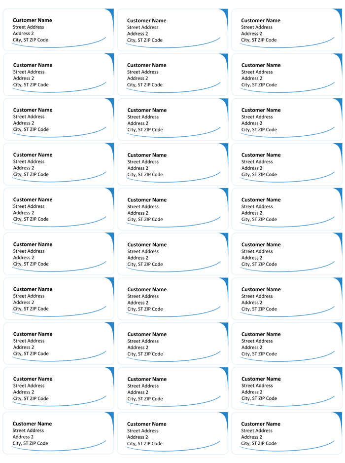 Printable Mailing Label Template