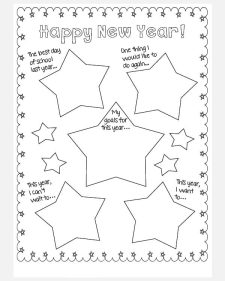 Printable New Years Resolution Template Sample