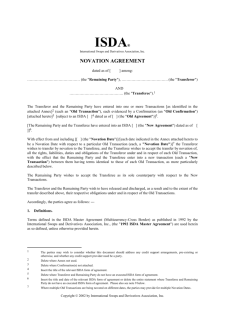 Printable Novation Agreement Template Sample