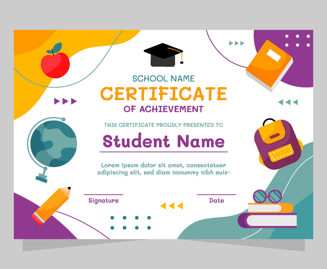 Printable School Certificate Template Sample