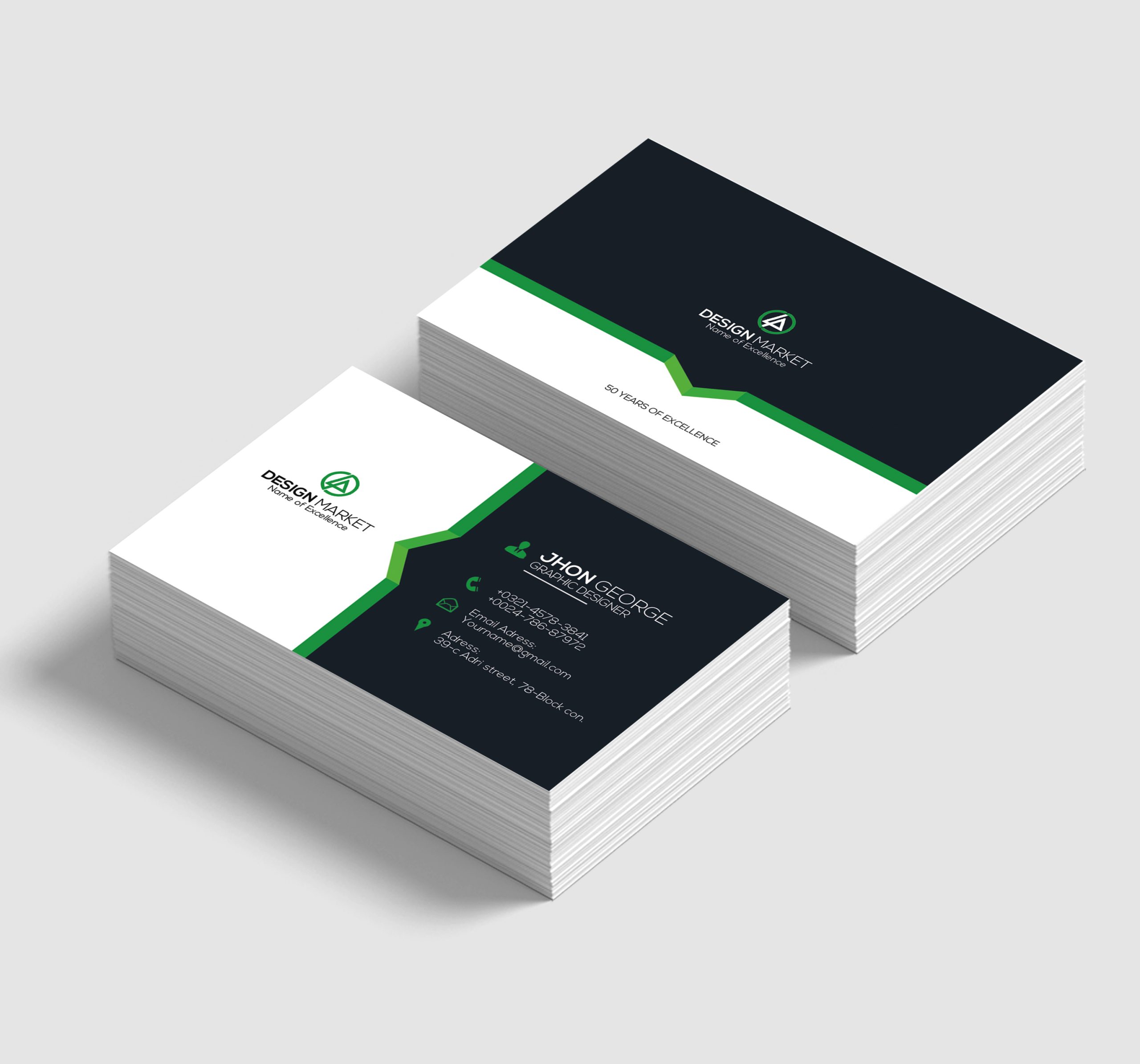 Printable Simple Business Cards Template Sample