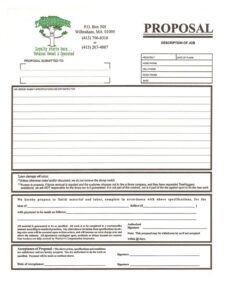 Printable Tree Removal Estimate Template Example