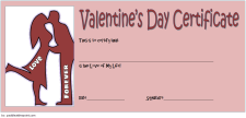 Printable Valentine's Day Gift Certificate Template Sample