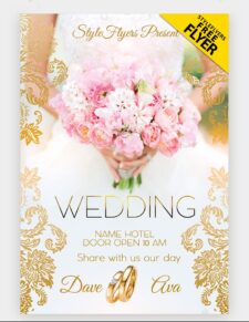 Printable Wedding Invitation Flyer Template