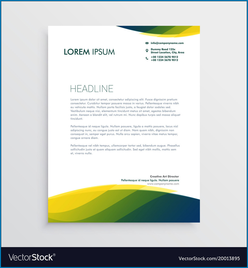 Professional Letterhead Template Example