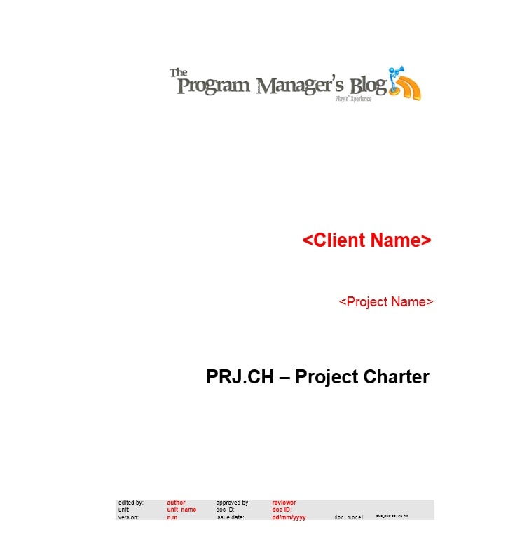 Project Charter Template