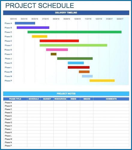 √ Free Editable Project Timetable Template