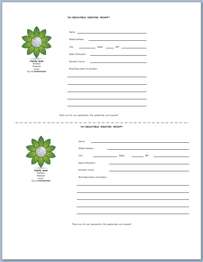 Free Printable Property Tax Receipt Template