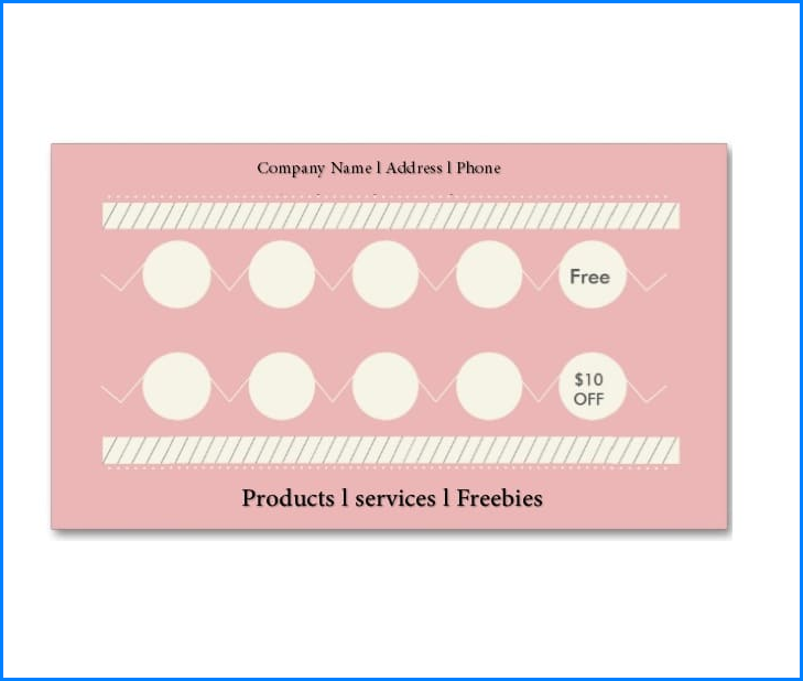 Punch Card Template Sample