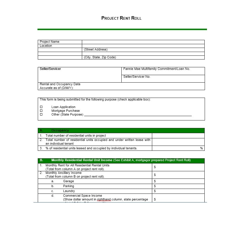 Rent Roll Template