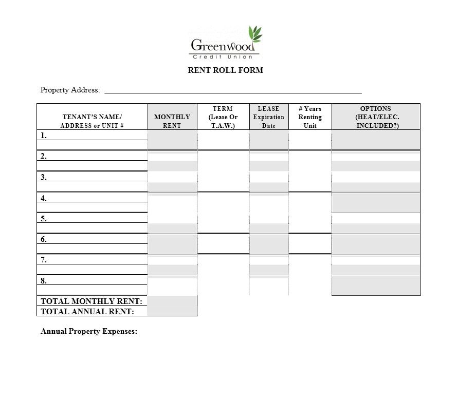 Rent Roll Template