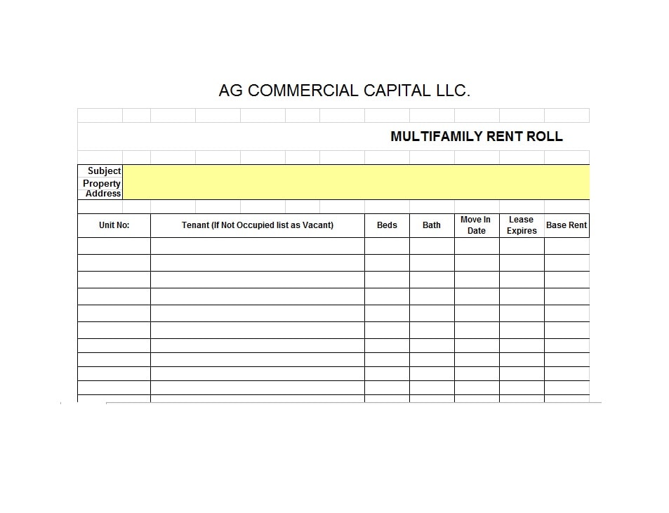 Rent Roll Template