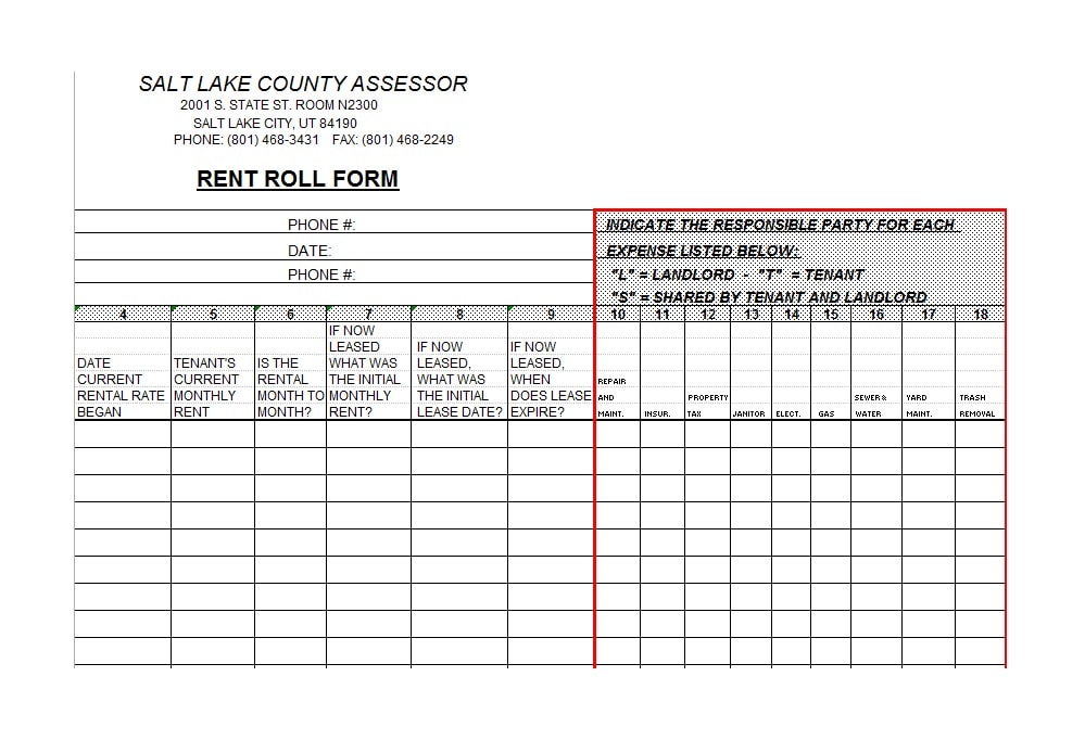 Rent Roll Template