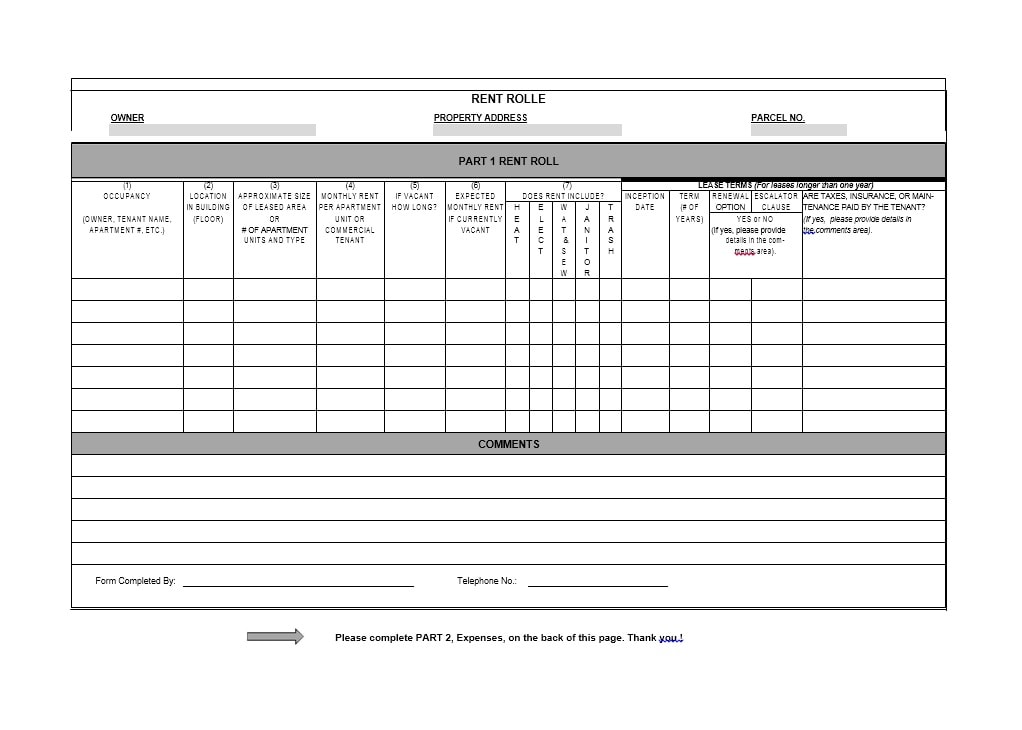 Rent Roll Template