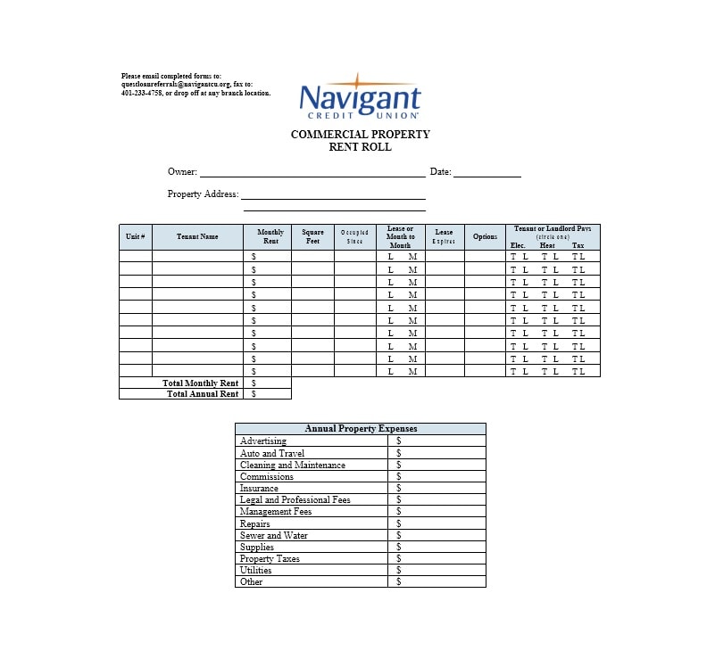 Rent Roll Template