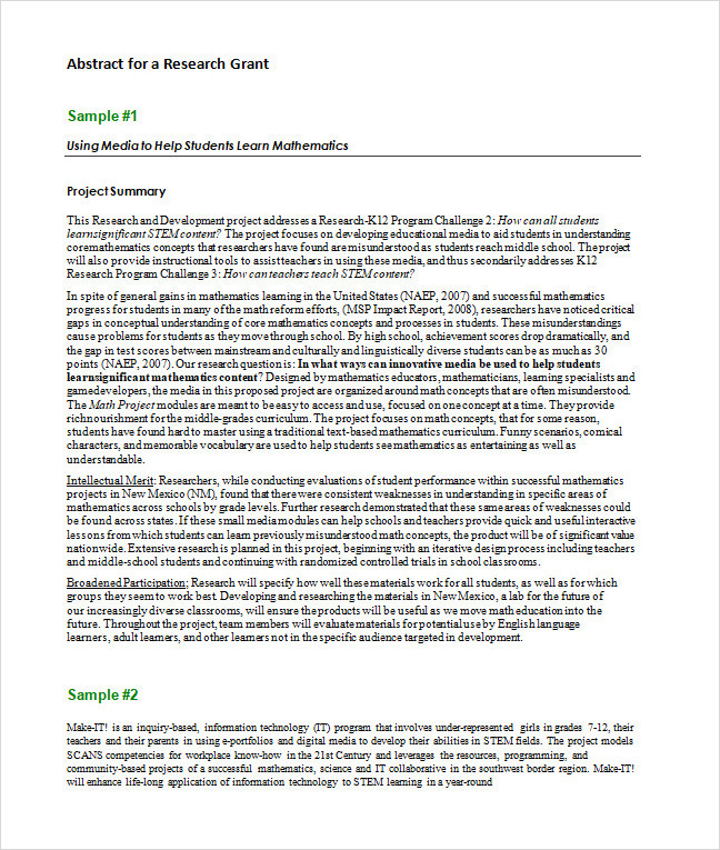 Research Grant Proposal Template