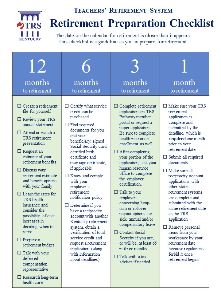 Retirement Planning Checklist Template