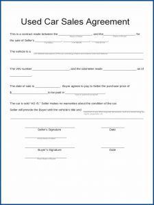 √ Free Printable Sales Contract For Car