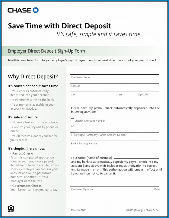 Sample of Bank Letter For Direct Deposit