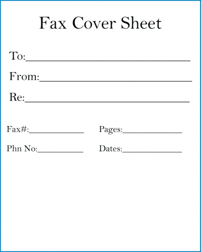 √ Free Printable Blank Fax Cover Sheet Template