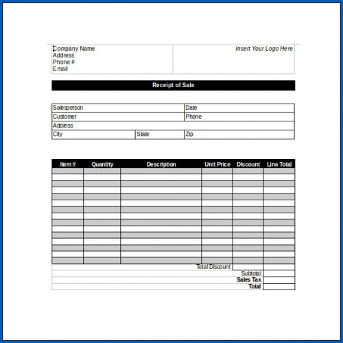 √ Free Customizable Business Receipt Template | Templateral