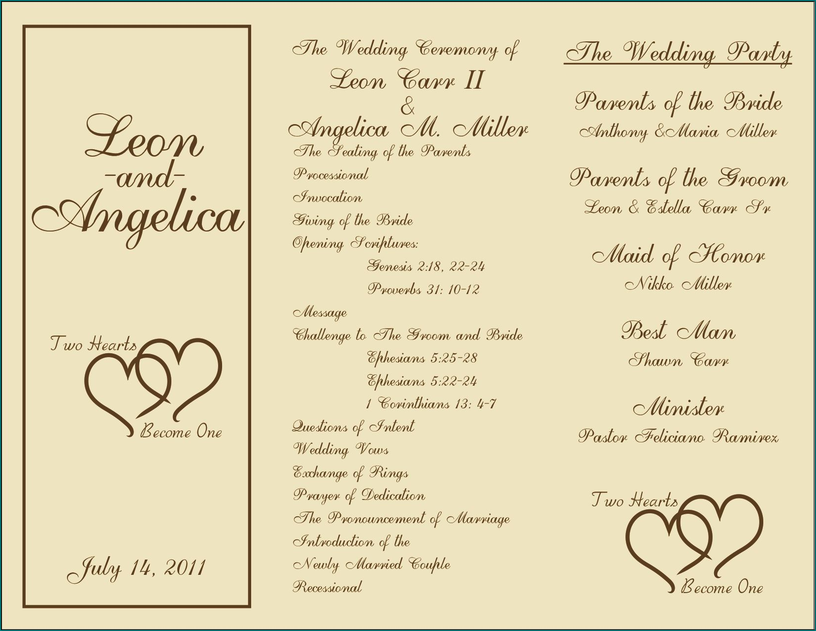 Sample of Ceremony Program Template