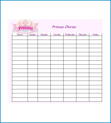 √ Free Printable Chore List Template