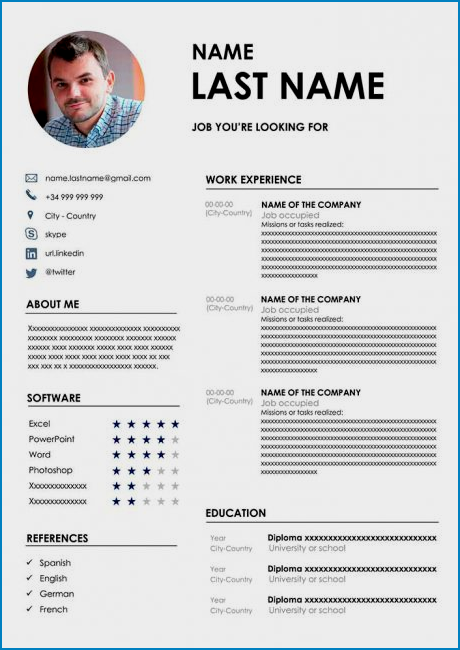 Sample of Curriculum Vitae Template Word