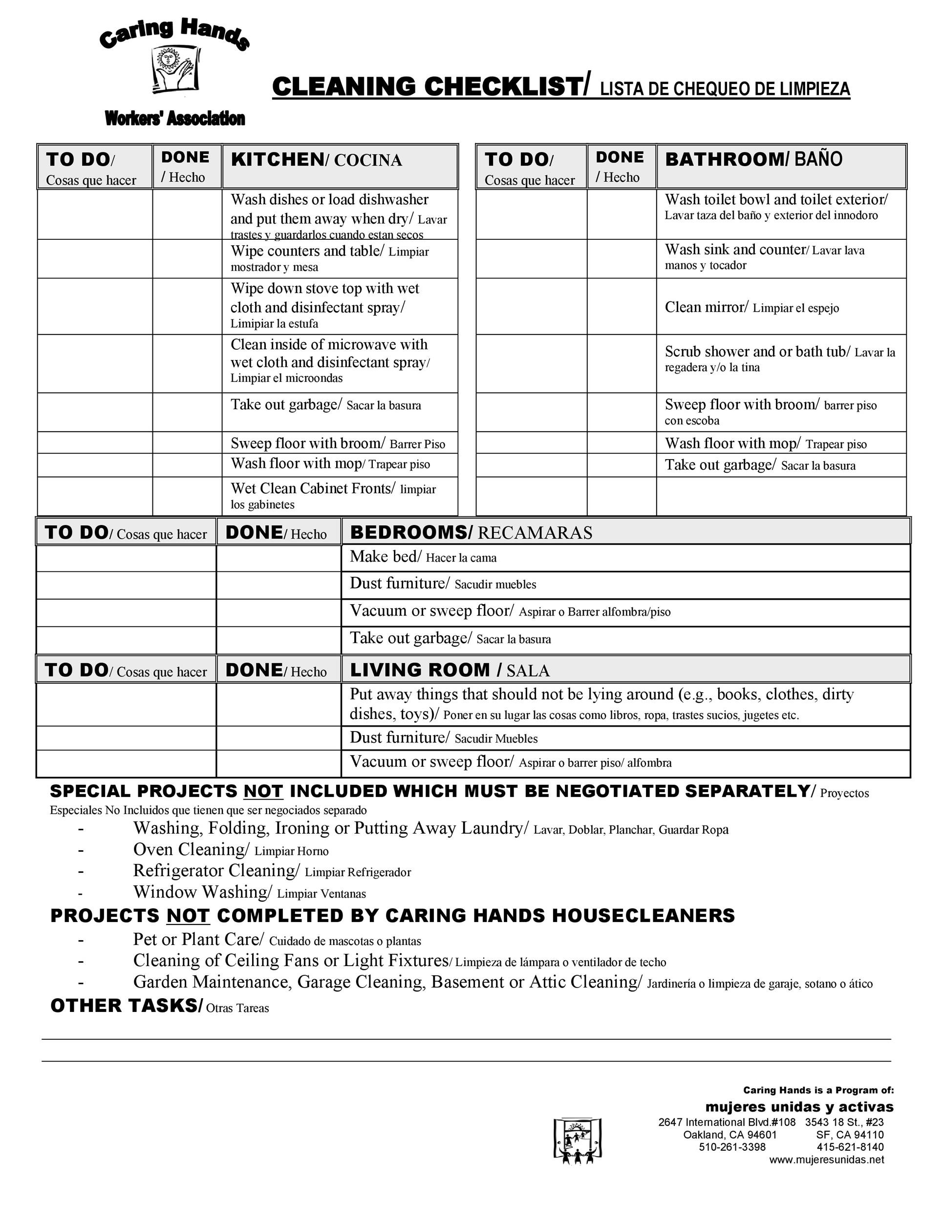 Sample of Daily Cleaning Inspection Sheet Template