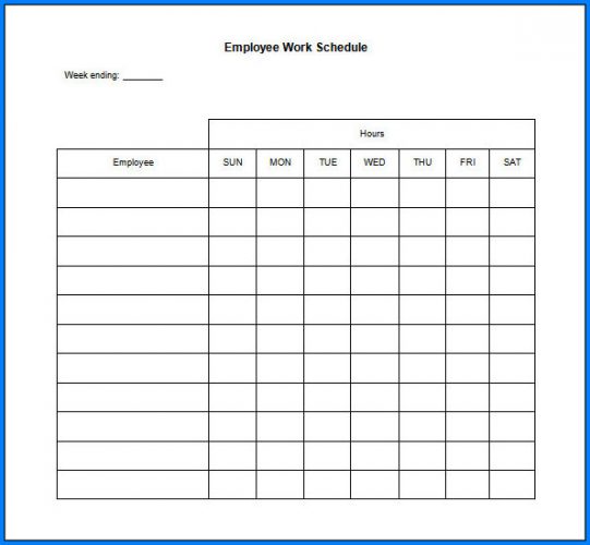 √ Free Printable Employee Schedule Template