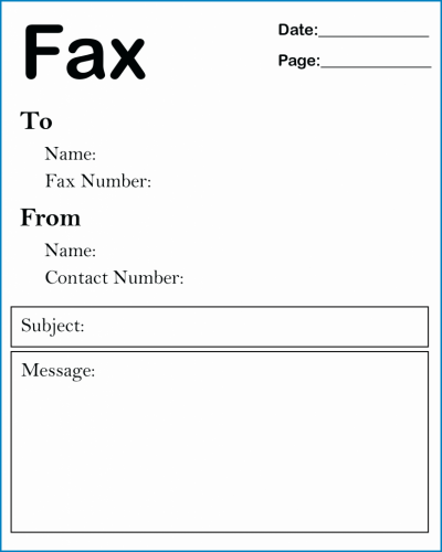 √ Free Printable Fax Cover Sheet Template