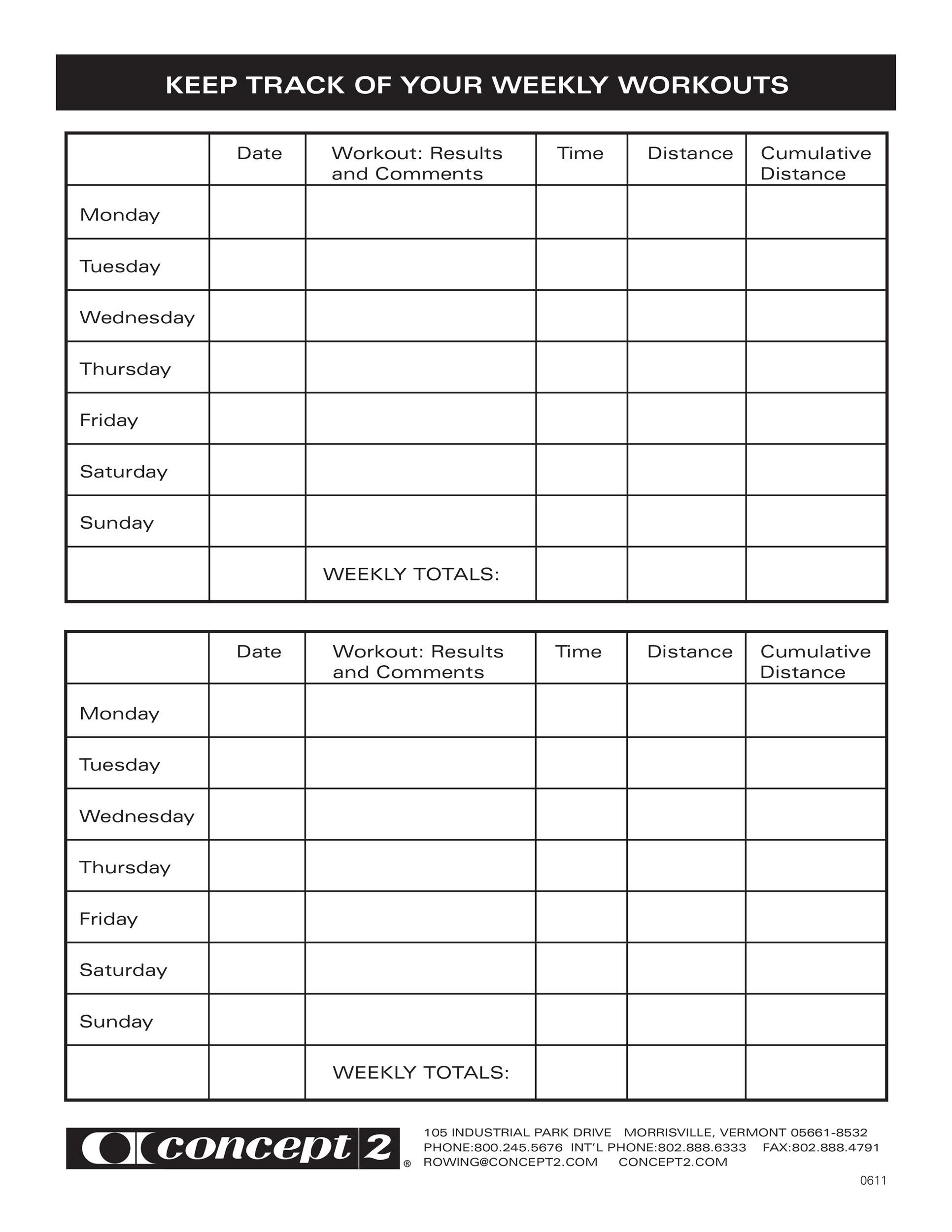 Sample of Fitness Progress Tracker Template For Men