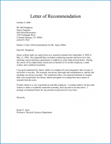 √ Formal Letter Of Recommendation Template