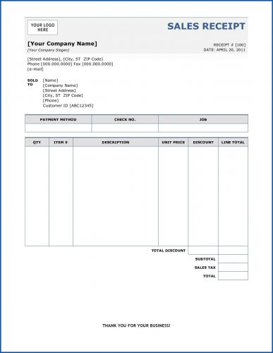 √ Free Customizable Invoice Receipt Template