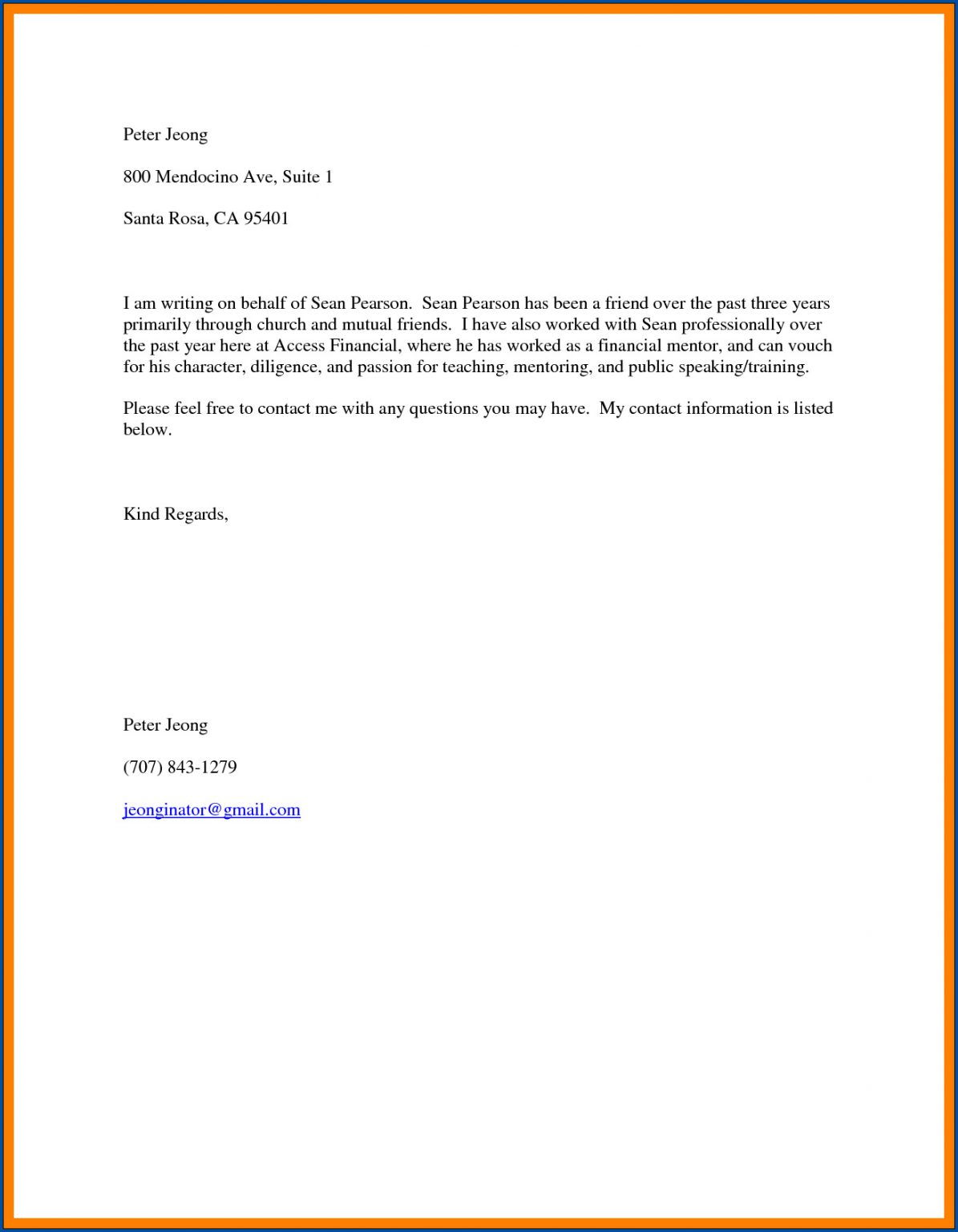 √ Free Printable Letter Of Recommendation For Friend