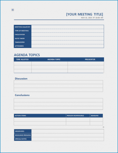 √ Free Printable Meeting Notes Template